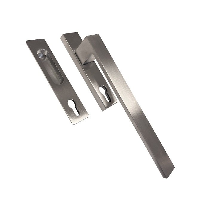 HDD Hef-/schuifdeurbeslag COSMIC RVS look -met schuifdeurkom en cilinder opening - Copy