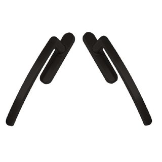 HDD Ferrure pour porte levante/coulissante OVAL C- SHAPE noir la paire