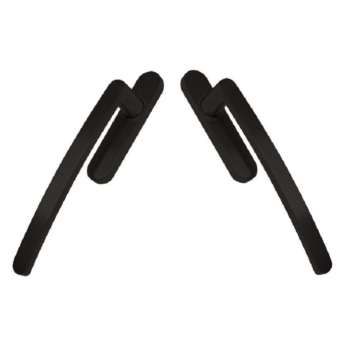 HDD Black Lifting/sliding door fitting oval C-SHAPE pair