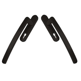 HDD Lifting/sliding door fitting OVAL C- SHAPE black per pair PZ