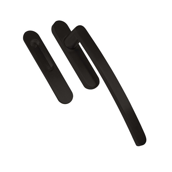 HDD Schwarzer Hebe-Schiebetürbeschlag oval C-SHAPE mit Schiebetürschüssel