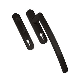 HDD Hebe-Schiebetürbeschlag OVAL C-FORM schwarz mit Faltschale - PZ