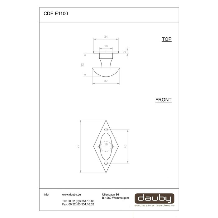 Dauby Set toilet WC set BT294/E1100 rust