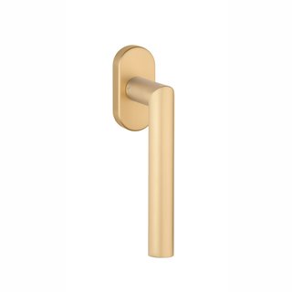 Mat gold Aprile door handles with cross cut handles