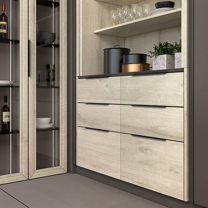 I.B.E. Hoekgreep L=320 mm ijzer geborsteld effect