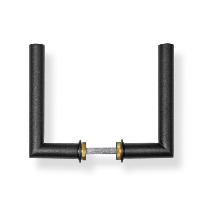 In-Door Door handle minimalistic round black structure