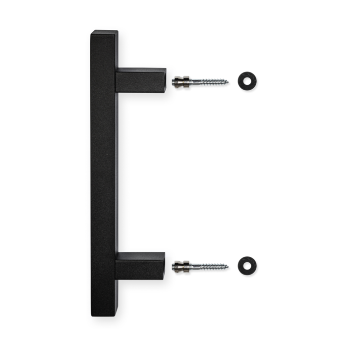 In-Door Black door handle square 25/200/300 stainless steel/black structure