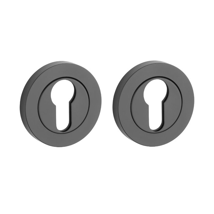 STERK Pair of black cylinder plates 1711 OVAL PRO 8MM