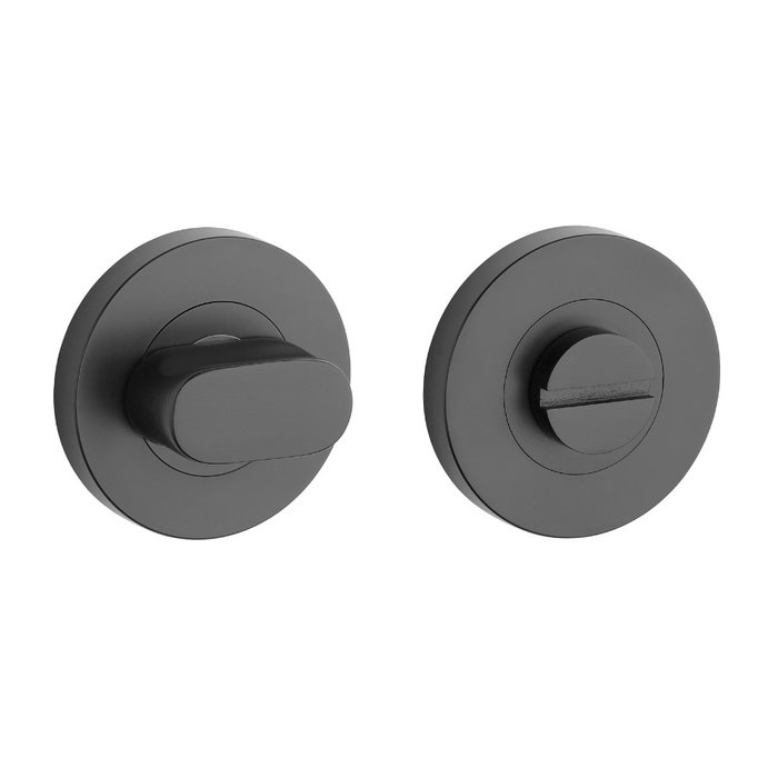 STERK Zwarte WC garnituur 1712 OVAL PRO 8MM van STERK