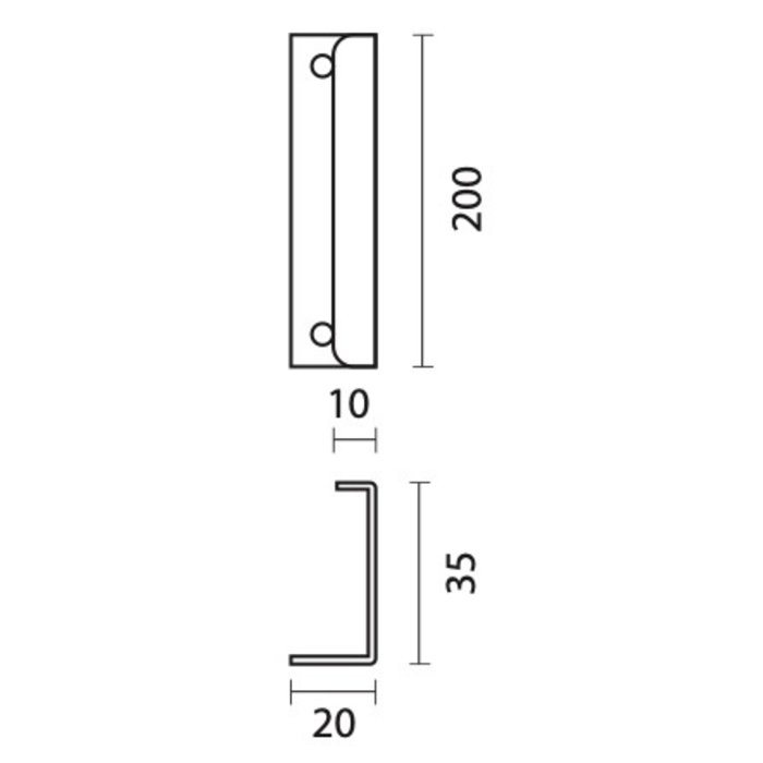 HDD Black corner handle FINE