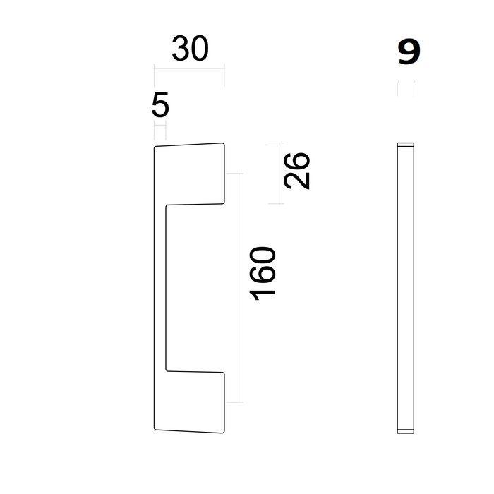 HDD Chrome furniture handle X-TREME
