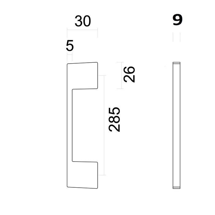 HDD White furniture handle X-TREME