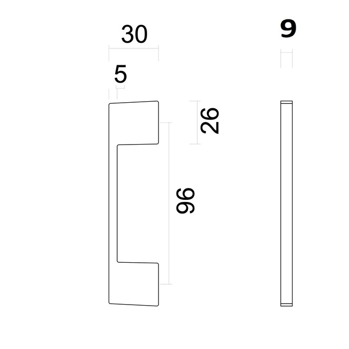 HDD Stainless steel furniture handle X-TREME
