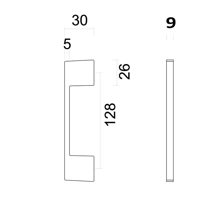 HDD Stainless steel furniture handle X-TREME