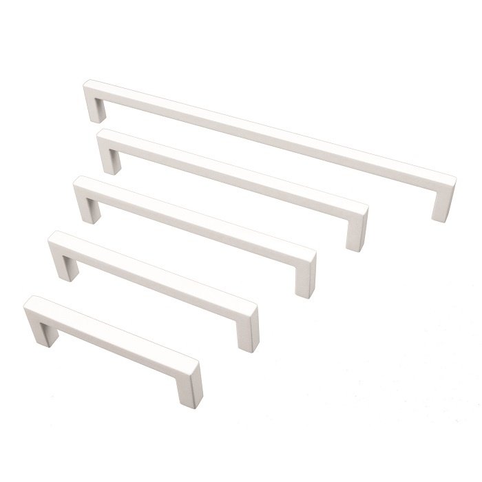 HDD White furniture handle CUBICA 10mm