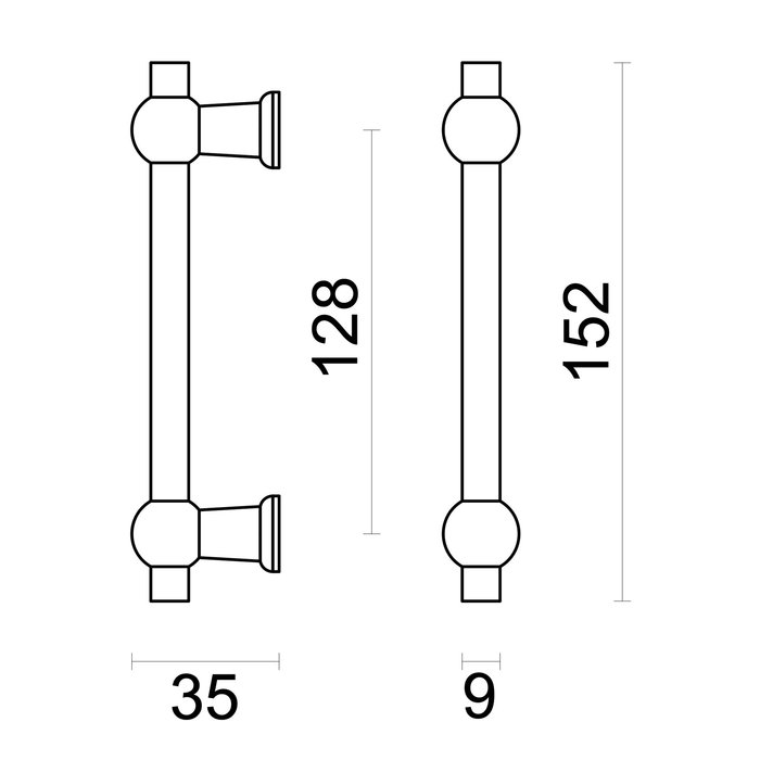 HDD Fonte meubelgreep PETRA