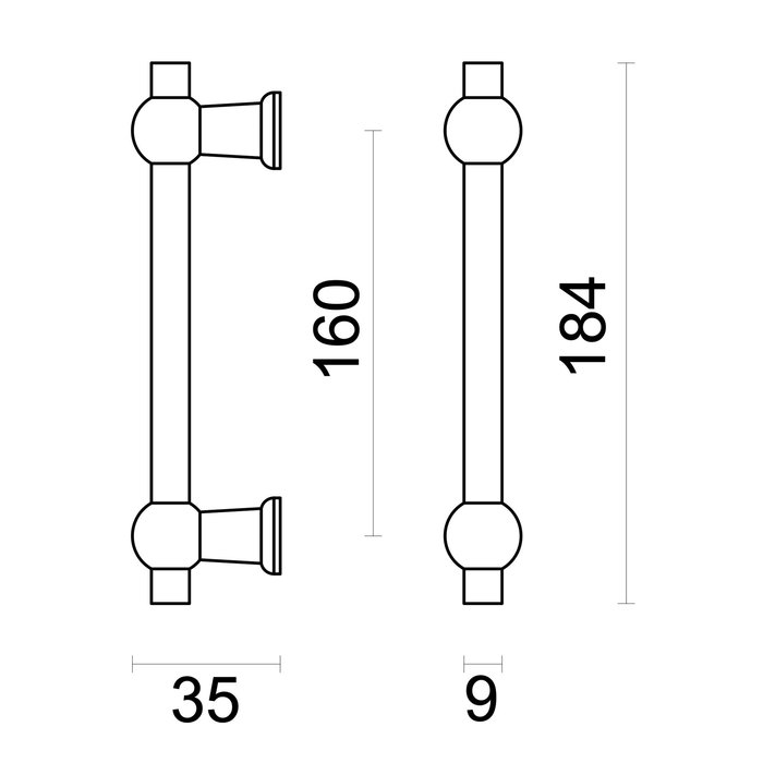 HDD Fonte meubelgreep PETRA