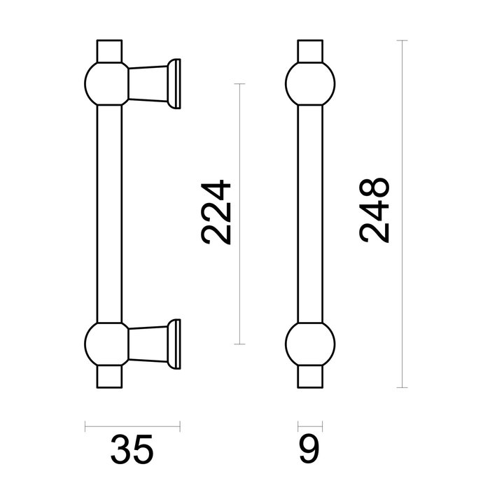 HDD Fonte furniture handle PETRA