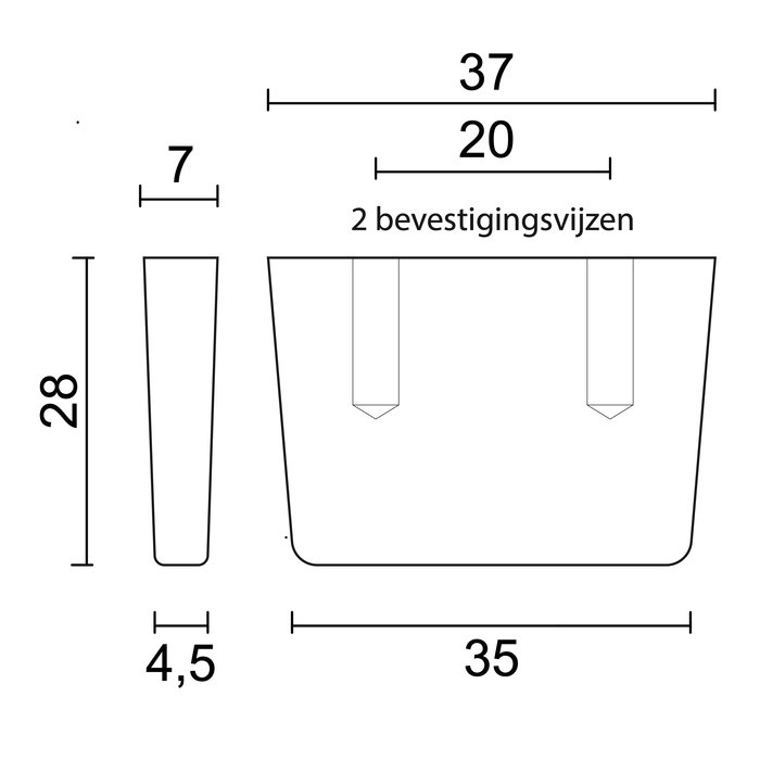 HDD Bouton de meuble blanc SELIZ TOP