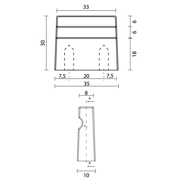 HDD Black furniture knob X-TREME TOP