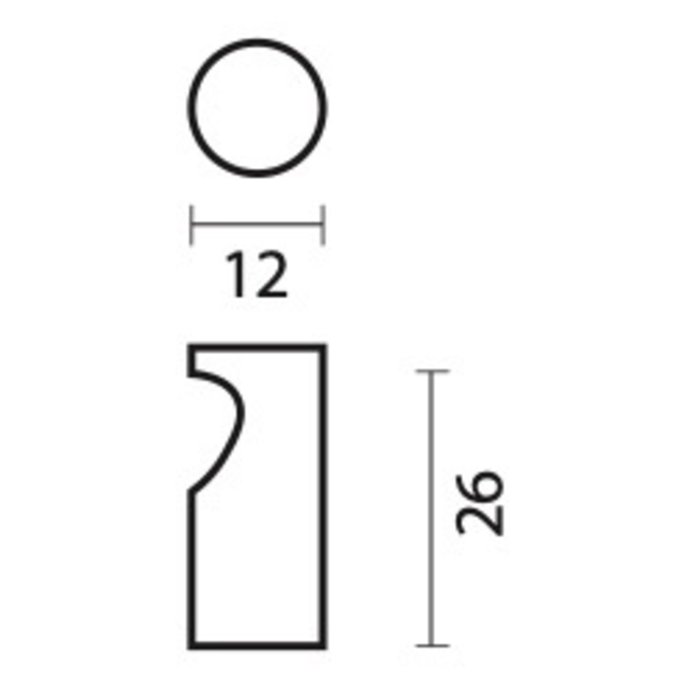 HDD Stainless steel furniture knob D 12 mm