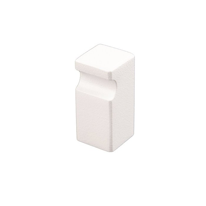 HDD White furniture knob CUBICA TOP 12 mm