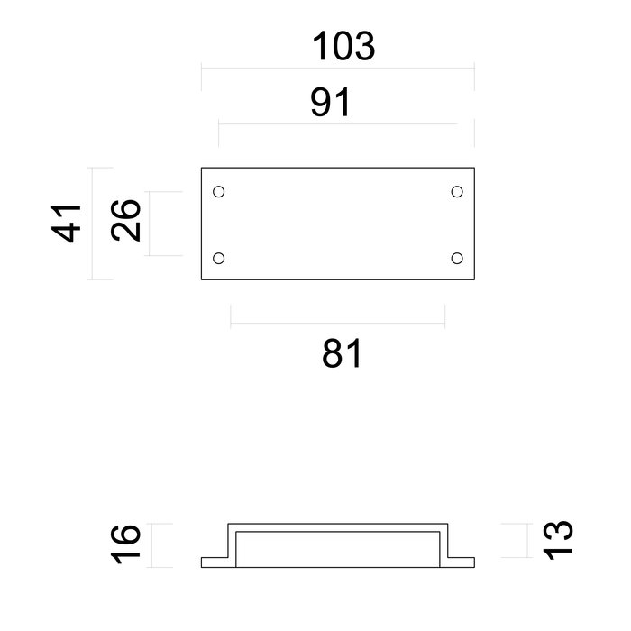 HDD Rust colored furniture handle shell STRAIGHT
