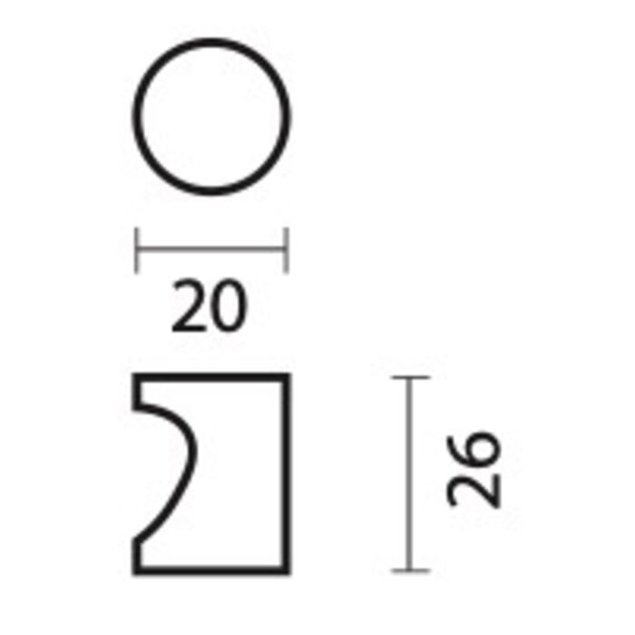 HDD Matt bronze furniture knob D 20 mm