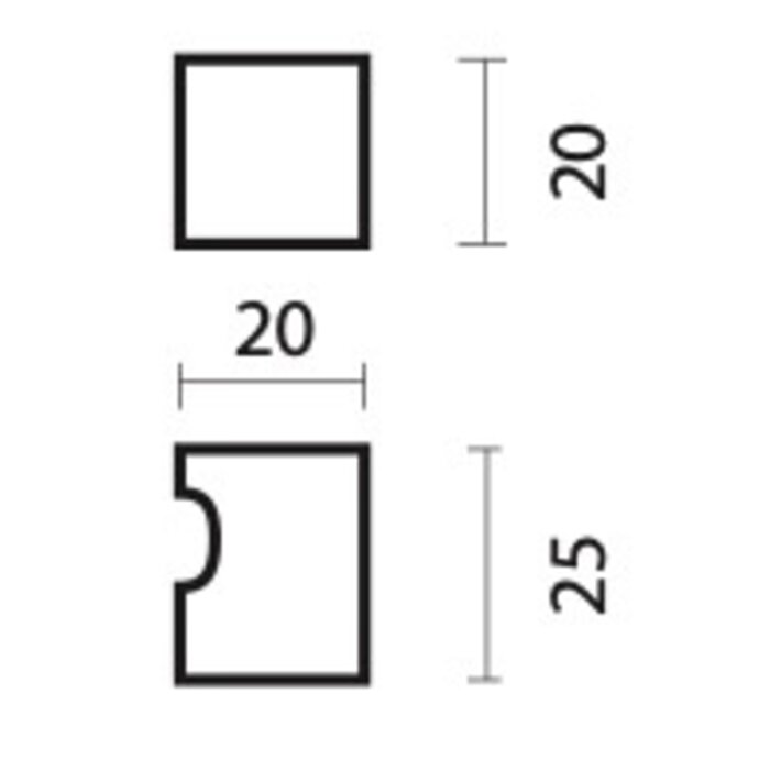 HDD Matt bronze furniture knob CUBICA TOP 20 mm