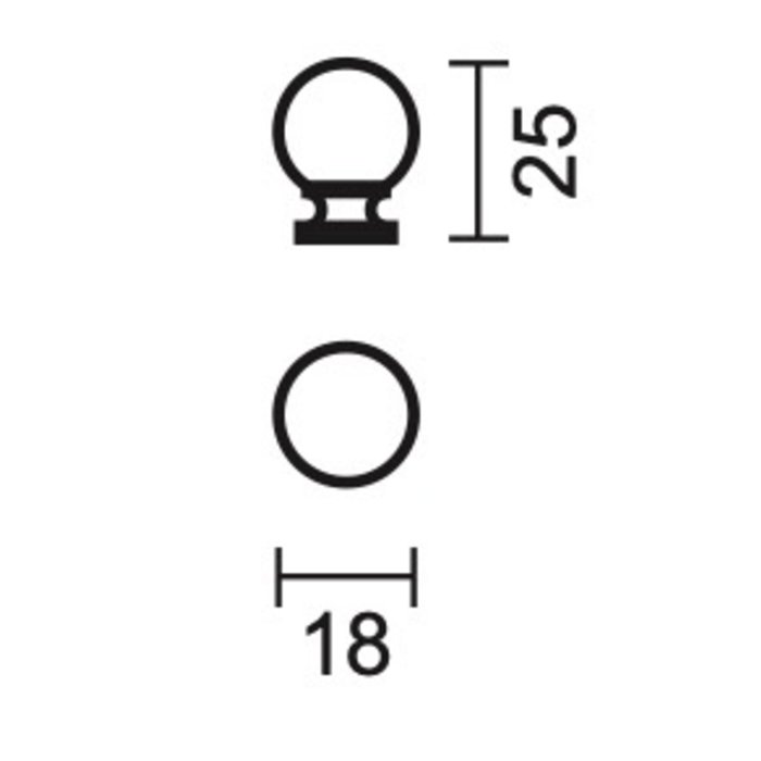 HDD Schwarzer Möbelknopf BOL 725