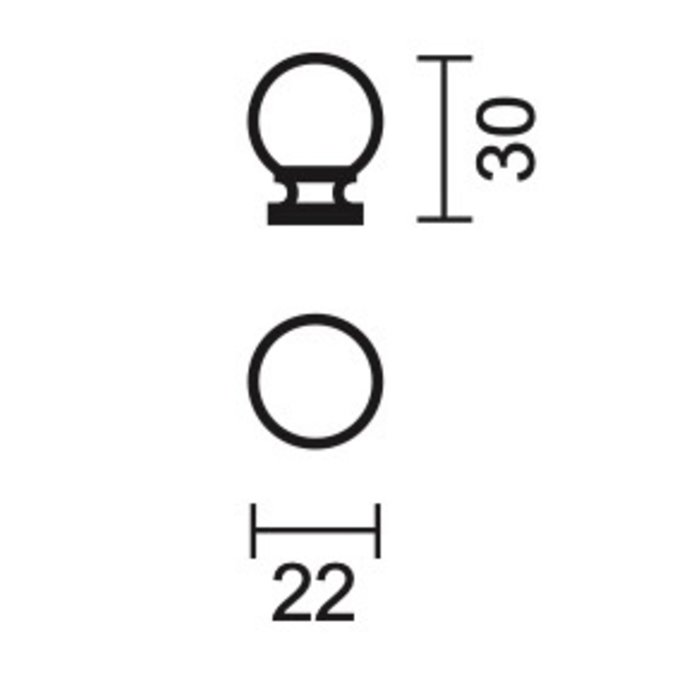 HDD Black furniture knob BOL 725