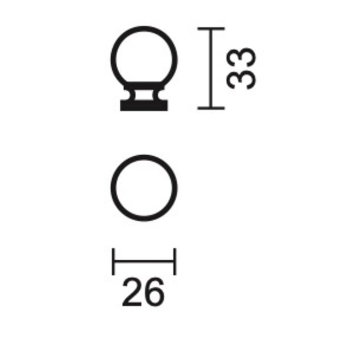 HDD Schwarzer Möbelknopf BOL 725