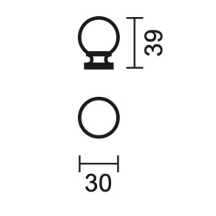 HDD Bouton de meuble noir BOL 725