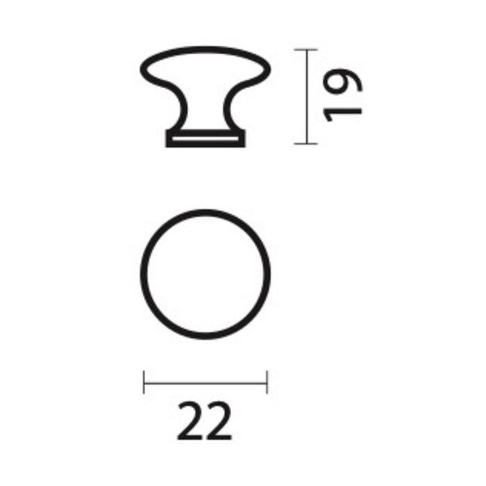 HDD Schwarzer Möbelknopf TOP 730