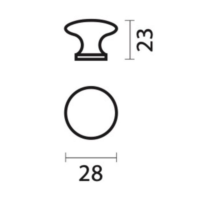 HDD White furniture knob TOP 730