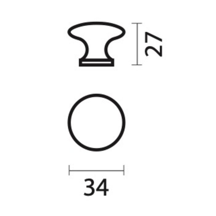 HDD White furniture knob TOP 730