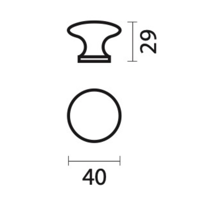 HDD White furniture knob TOP 730