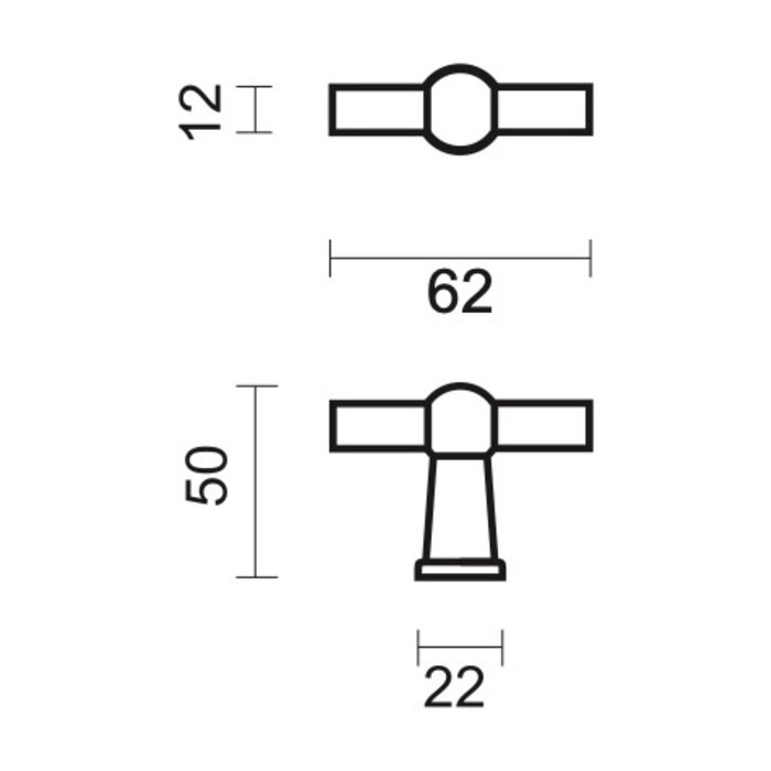 HDD Black furniture handle PETRA large