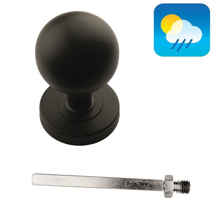 HDD Top bouton noir B 50 sur rosaces - structure UV - fixe