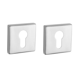 STERK Paar Cilinderplaatjes 1711 KVADRAT 9 mm - RVS