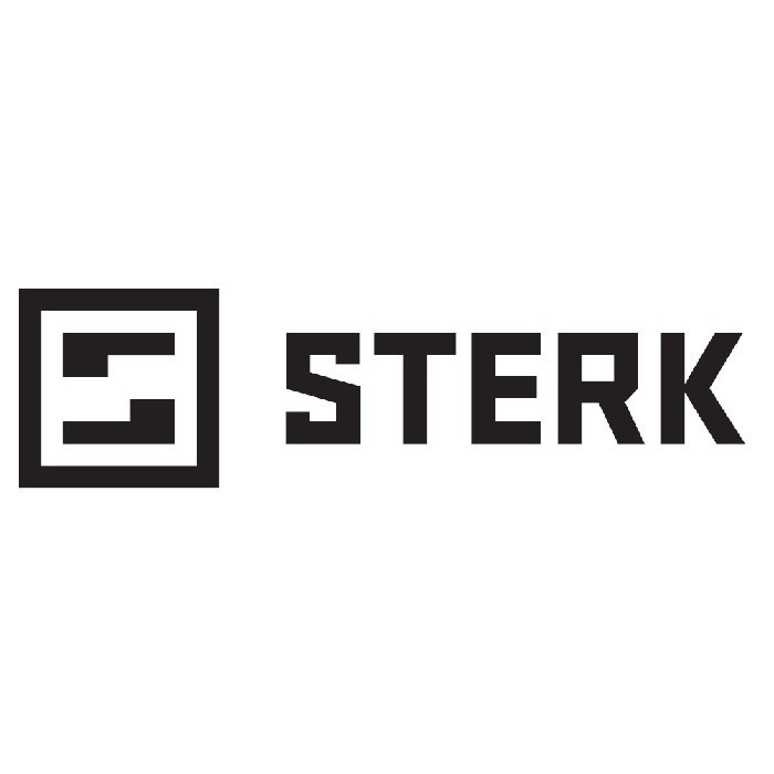 STERK Black door handles OVAL 1701 with Ø 20mm handles and a right angle