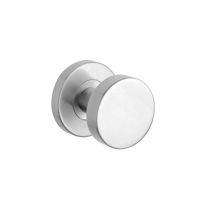 STERK Fixed stainless steel door knob OBAL 1705 on 9 mm thick rosettes