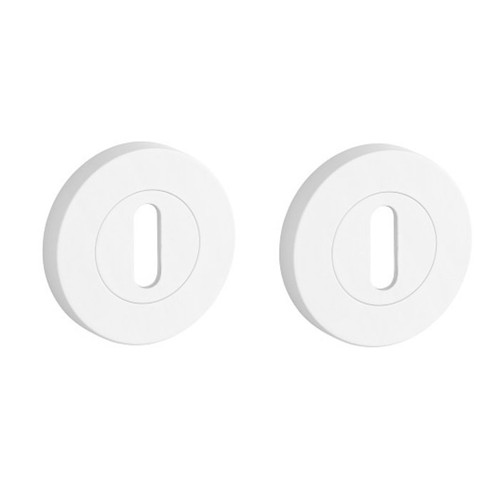 STERK Paire de plaques porte-clés blanc mat 1710 OVAL PRO 8MM