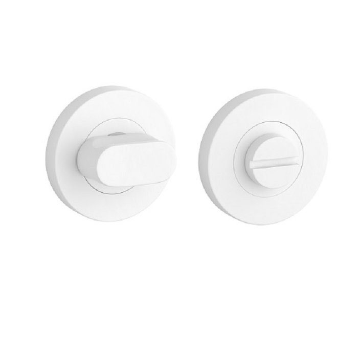 STERK Mat wit WC garnituur 1712 OVAL PRO 8MM