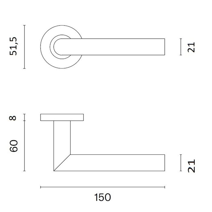 STERK Stainless steel door handles OVAL 1740 PRO 8 MM from STERK Class 4 EN1906:2012
