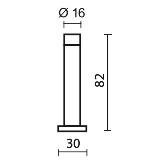 HDD Wall door stopper stainless steel Ø16x82