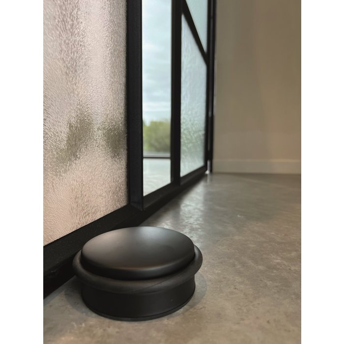 HDD Mat zwarte vloerdeurstop van 1,25 kg