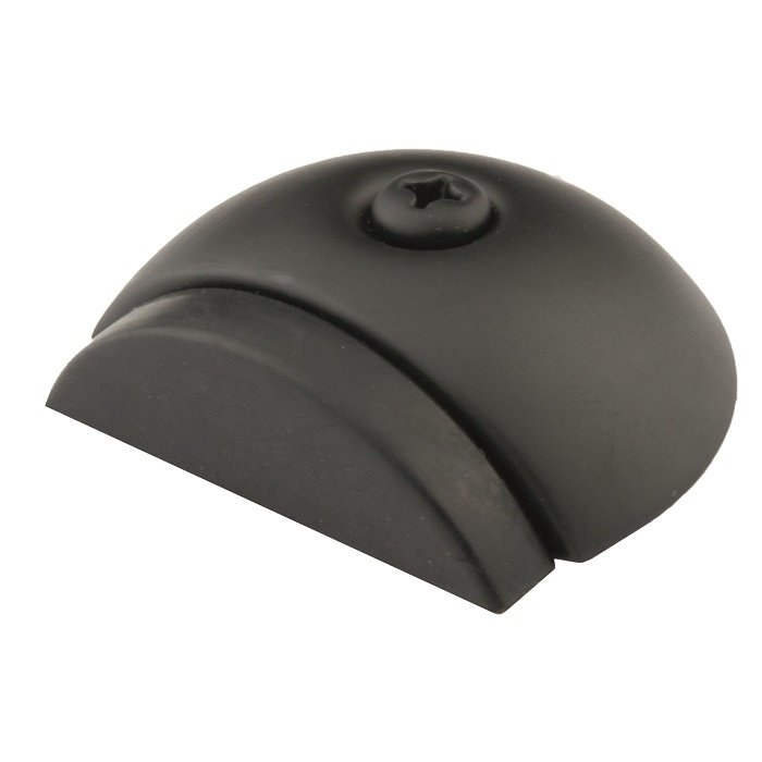 HDD Mattschwarzer Halbmond-Bodentürstopper – Bodenmontage