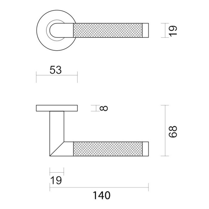 HDD Türgriffe HASHTAG mattgold