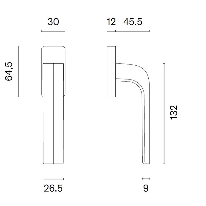 STILE Poignée de fenêtre STILE chrome mat JENA Q